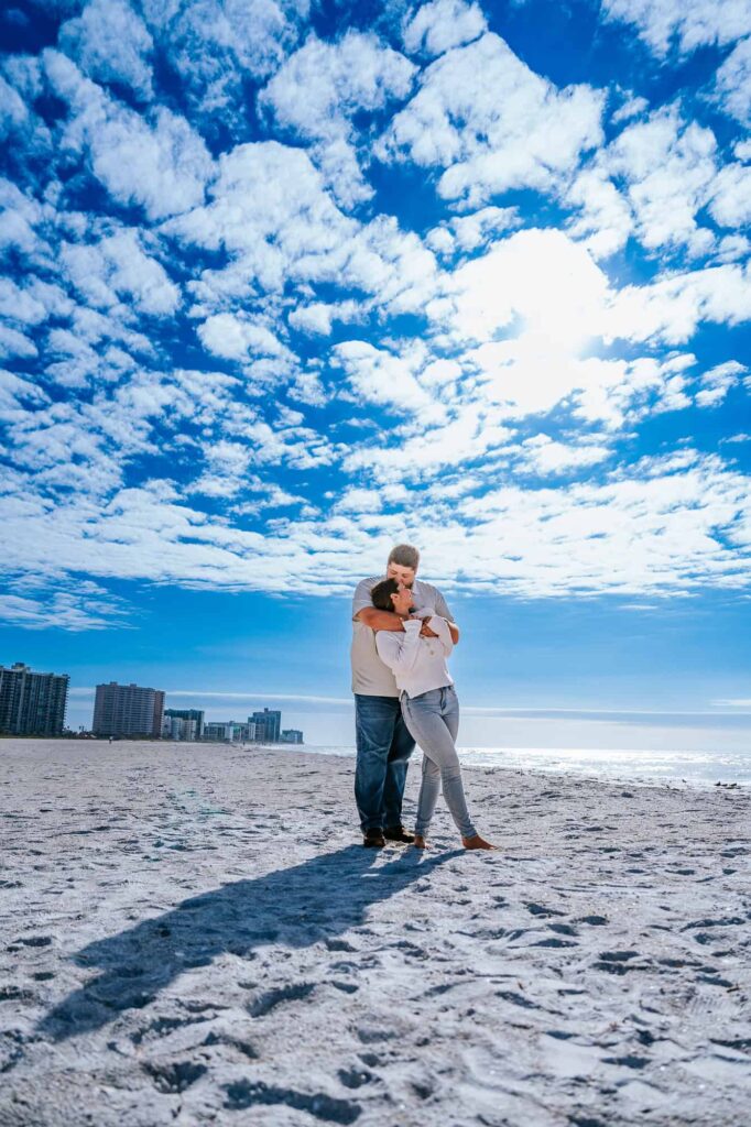 engagement session at Sand Key Beach