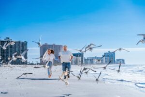 engagement session at Sand Key Beach