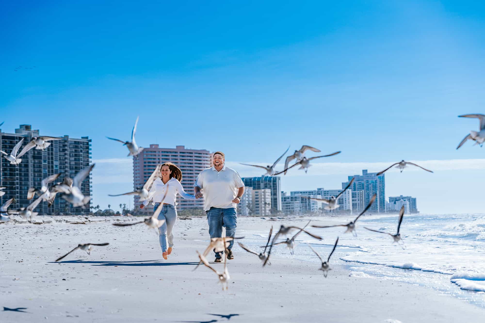 engagement session at Sand Key Beach